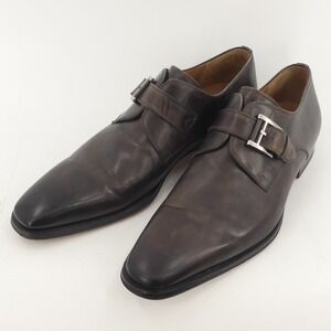 Magnanni MARCO II‎ Monk Straps Brown Leather Loafers Men's 13M